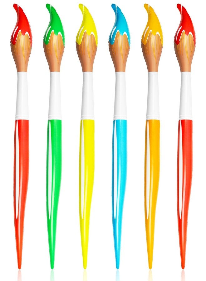 Denylo pro 6 Pcs Inflatable Paint Brushes for Back to School Party Decorations Giant Blow up Paintbrushes Large Art Paint Brushes Balloon for School Classroom Events and Birthday Party Decorations - Image 1